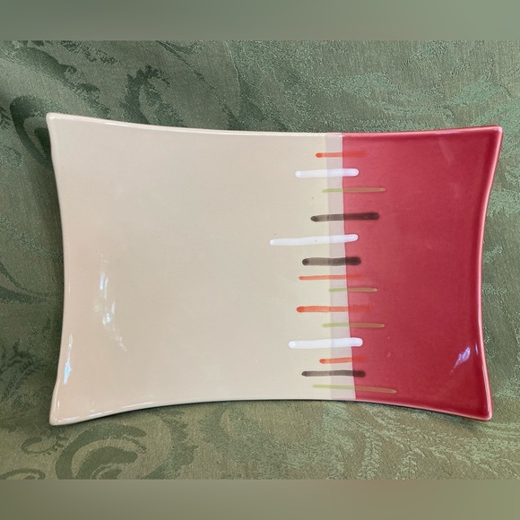 60s vibe boho cottagecore ceramic platter. Great condition, no chips or cracks. - Picture 2 of 7